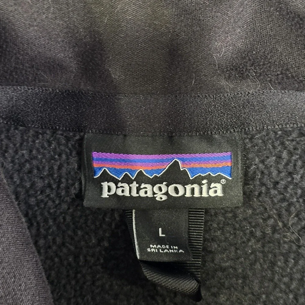 Patagonia Better Sweater Jacket Mens Large Black Full Zip Fleece Veterinarian